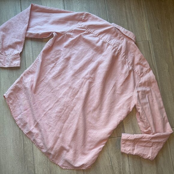 GAP Pink Linen Cotton Button Down Shirt – Size Large - Picture 4 of 5